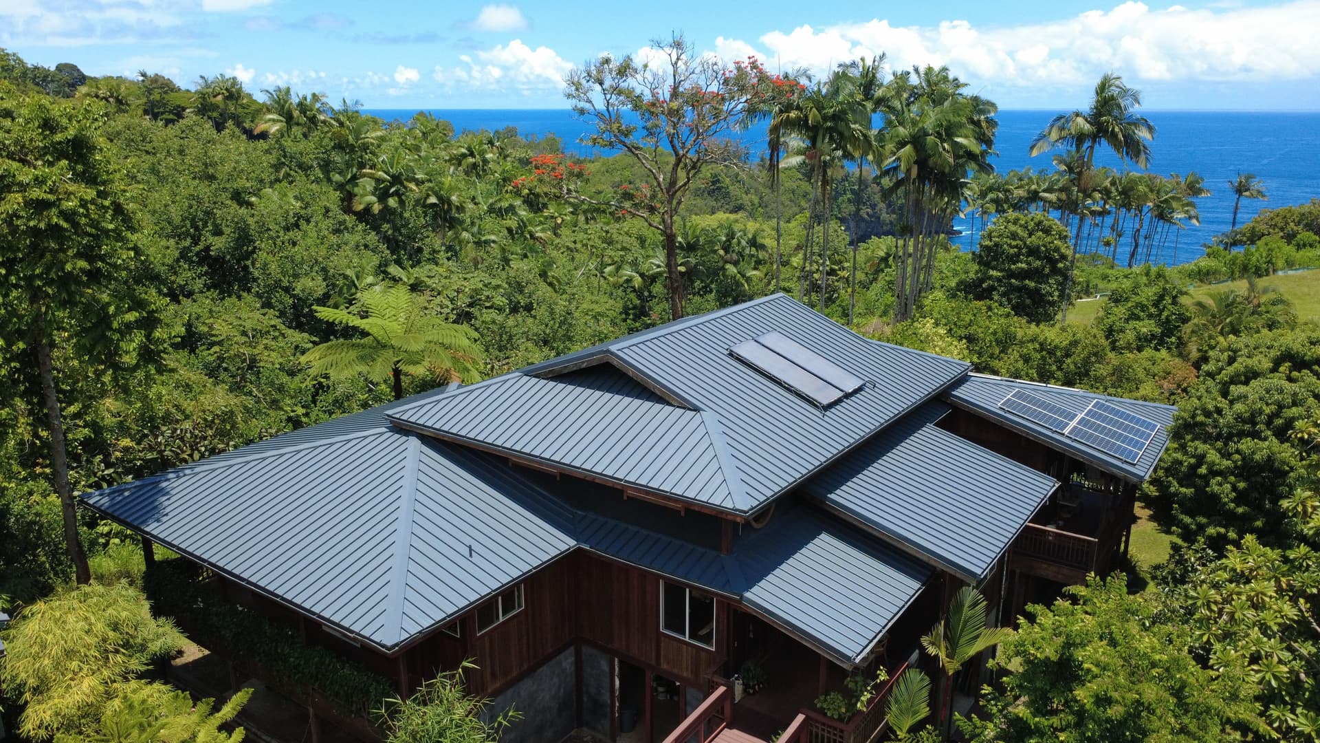 Gallery photos for Metal Roof Restoration on a Hawaii Home with Solar Panels: Image #6