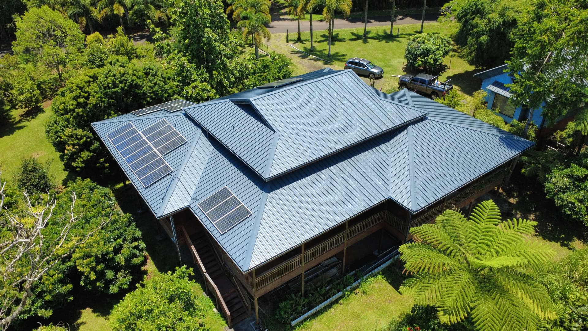 Gallery photos for Metal Roof Restoration on a Hawaii Home with Solar Panels: Image #8
