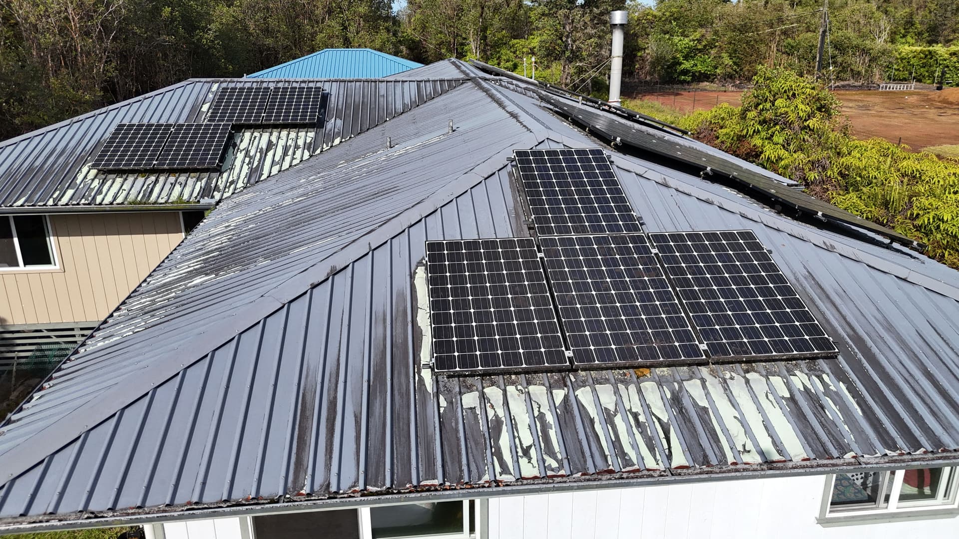 Gallery photos for Metal Roof Painting and Gutter Restoration in Mountain View HI: Image #2