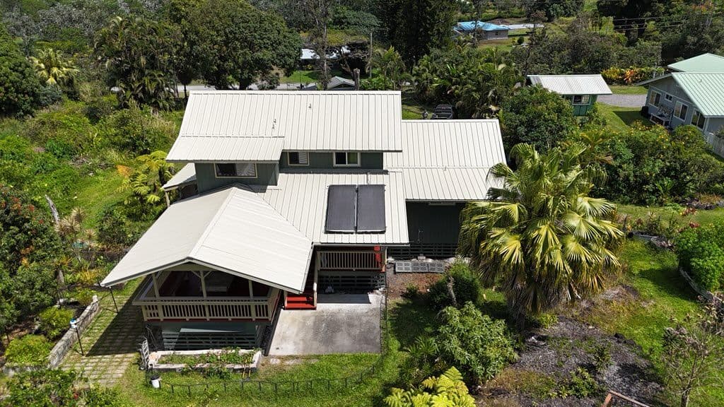 Gallery photos for Roof Restoration and Green Exterior Painting in Keaau, Hawaii: Image #1