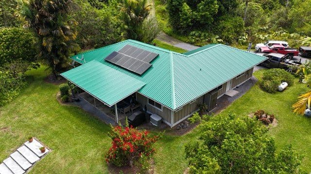 Gallery photos for Bright Green Metal Roof Overhaul in Hakalau Hawaii: Image #1